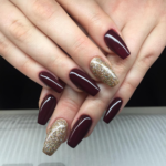 plum-red-gold-nails